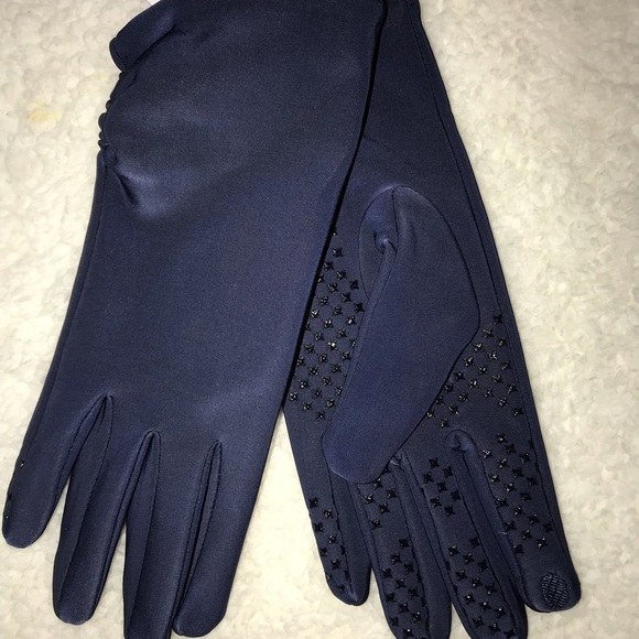 🆕 Time and Tru Driving Gloves, Navy - Picture 2 of 4